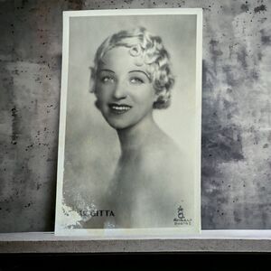 Beautiful Woman Curly Blonde Hair Vintage RPPC 1920s Starlet Glamor Postcard